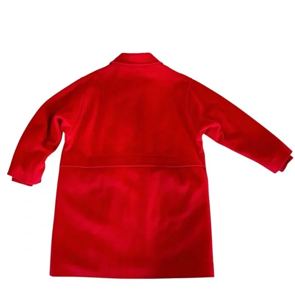 Vintage Woolrich Women’s Coat 100% Pure Wool Red Pea Coat Size M - Picture 4 of 10